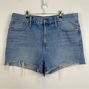 Madewell Size 33 "The Perfect Jean Short" Distressed Denim Shorts Bottoms